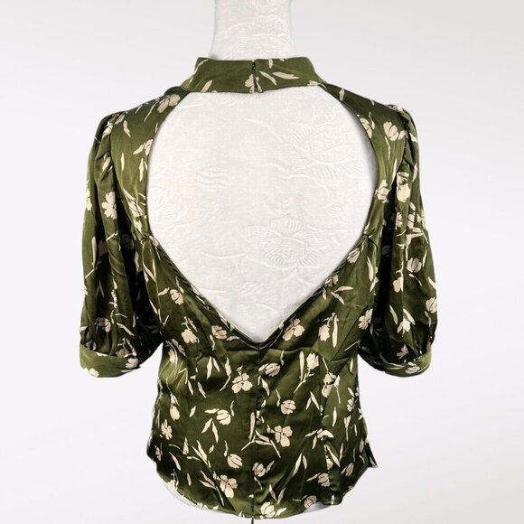 Astr Green Floral Blouse - Picture 6 of 11